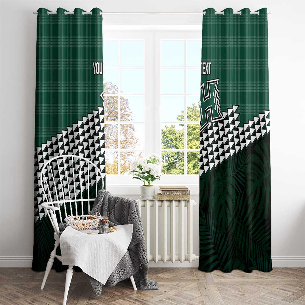 Rainbow Warriors Hawaii Personalized Palaka Window Curtain LT7 - Polynesian Pride
