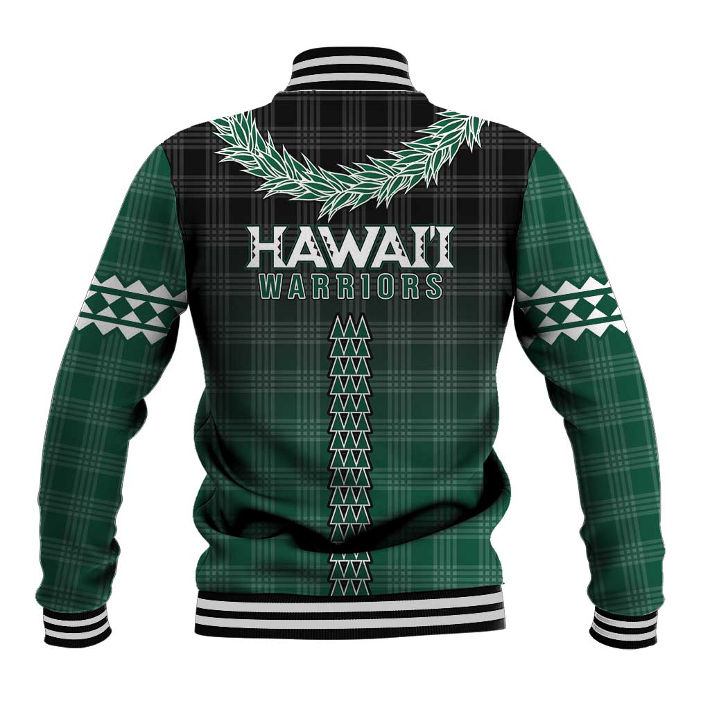 Rainbow Warriors Hawaii Palaka Baseball Jacket Maile Lei LT7 - Polynesian Pride