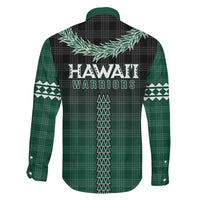 Rainbow Warriors Hawaii Palaka Family Matching Off Shoulder Short Dress and Hawaiian Shirt Maile Lei - Polynesian Pride