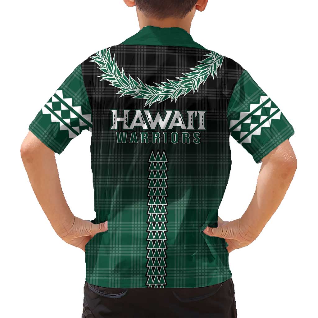 Rainbow Warriors Hawaii Palaka Family Matching Puletasi and Hawaiian Shirt Maile Lei - Polynesian Pride