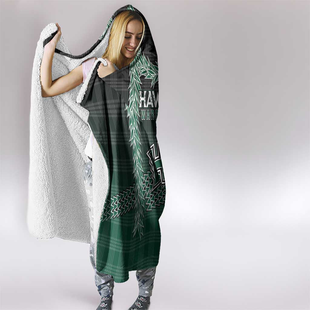 Rainbow Warriors Hawaii Palaka Hooded Blanket Maile Lei - Polynesian Pride
