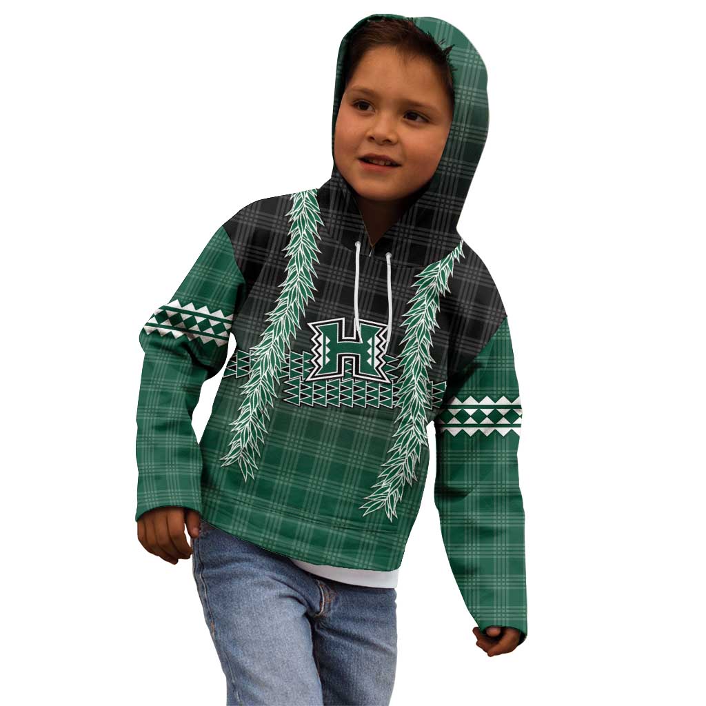 Rainbow Warriors Hawaii Palaka Kid Hoodie Maile Lei - Polynesian Pride