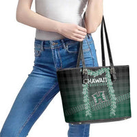 Rainbow Warriors Hawaii Palaka Leather Tote Bag Maile Lei LT7 - Polynesian Pride