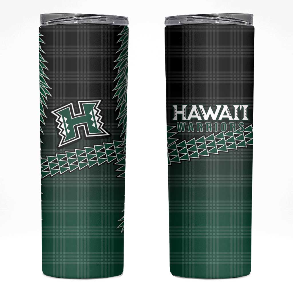 Rainbow Warriors Hawaii Palaka Skinny Tumbler Maile Lei LT7 Dark Green - Polynesian Pride