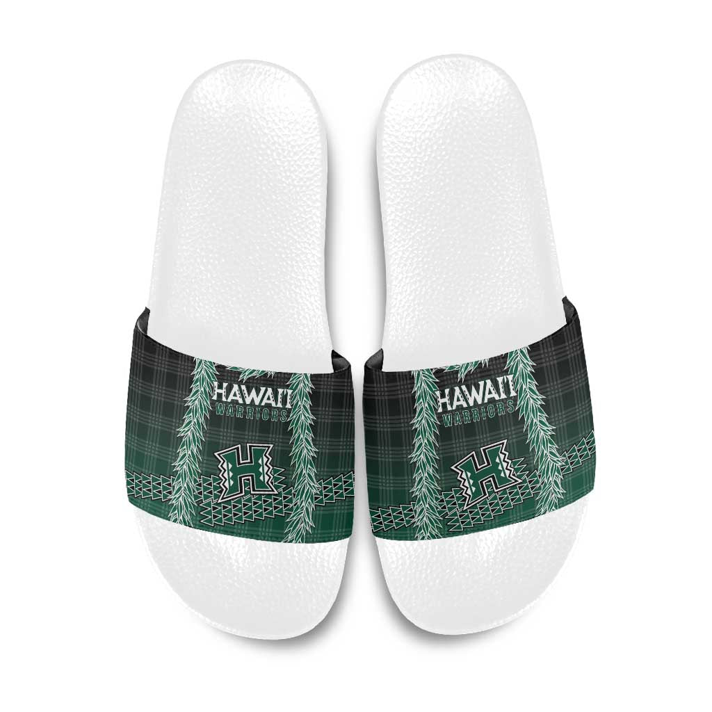 Rainbow Warriors Hawaii Palaka Slide Sandals Maile Lei - Polynesian Pride