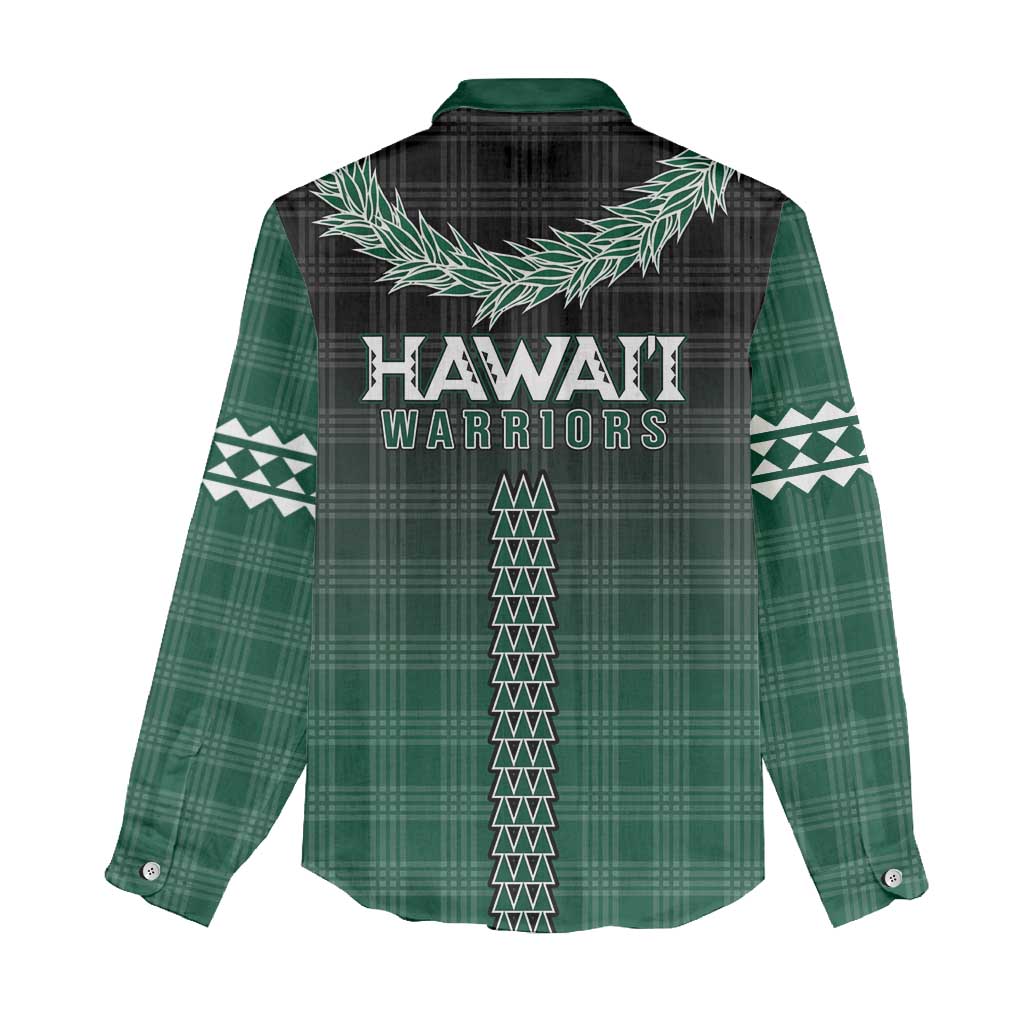 Rainbow Warriors Hawaii Palaka Women Casual Shirt Maile Lei LT7 - Polynesian Pride