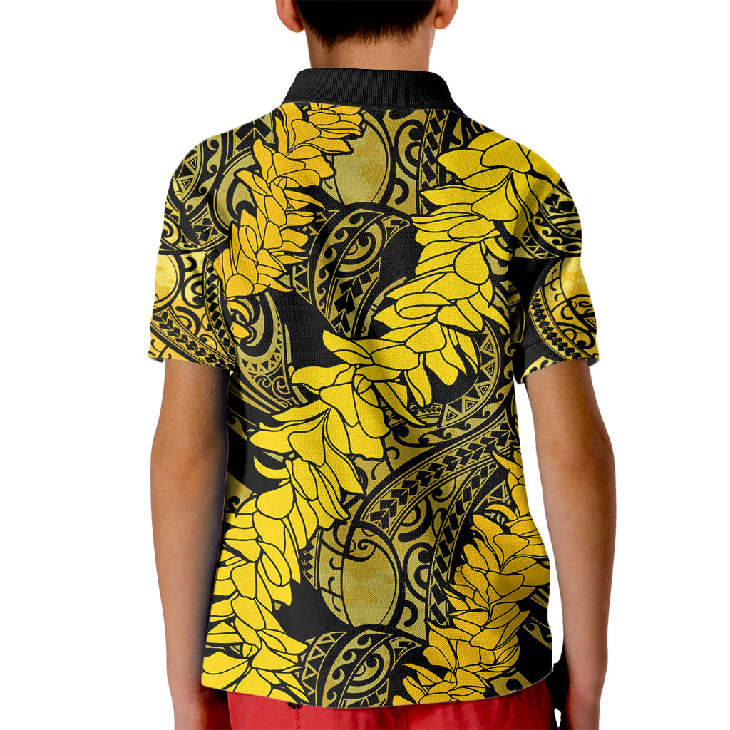 Hawaii Oahu Ilima Lei Kid Polo Shirt LT7 - Polynesian Pride