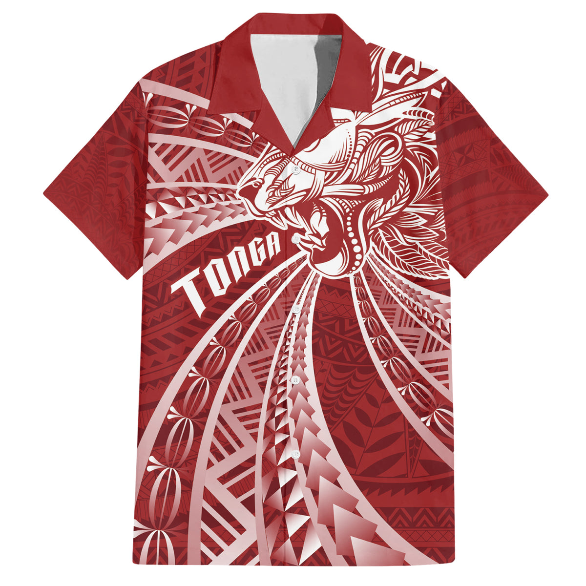 Tonga Independence Day Family Matching Short Sleeve Bodycon Dress and Hawaiian Shirt Tongatapu Lion Ngatu Motifs