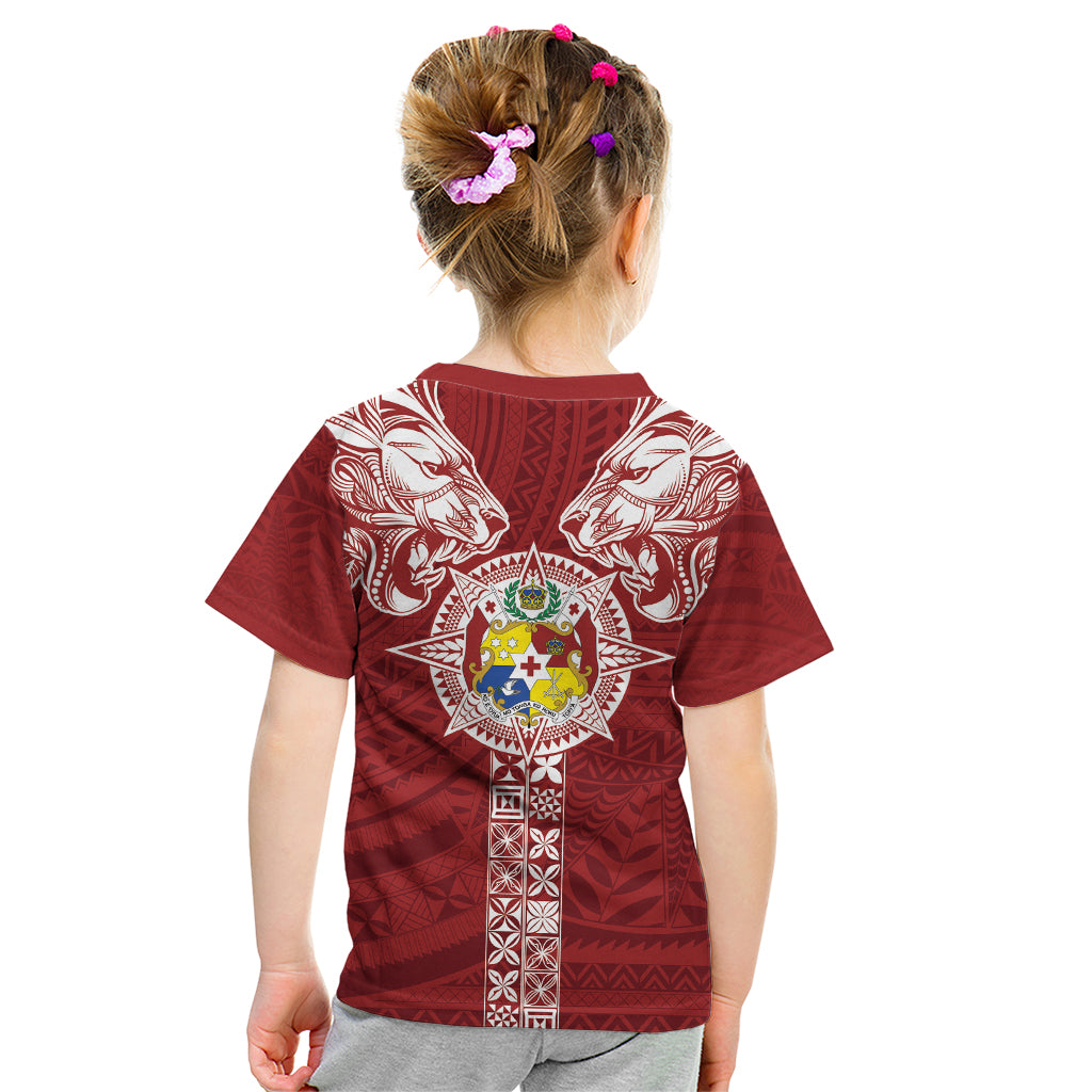 Tonga Independence Day Kid T Shirt Tongatapu Lion Ngatu Motifs