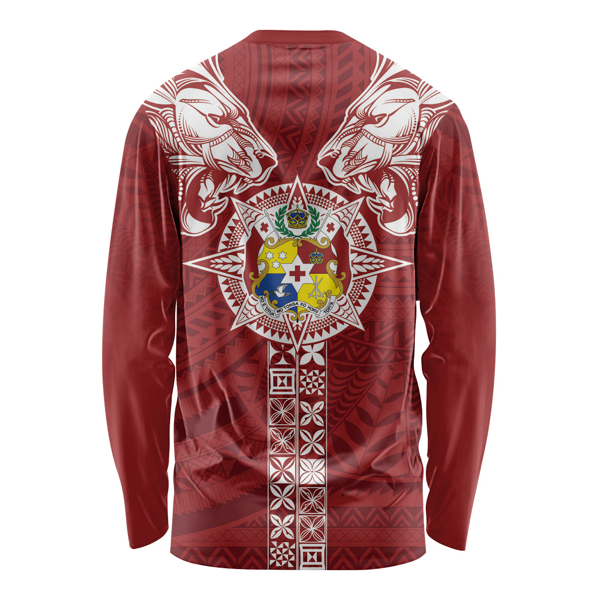Tonga Independence Day Long Sleeve Shirt Tongatapu Lion Ngatu Motifs