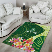 Fiji Ballantine Memorial High School Personalised Area Rug Masi Tapa Mix Plumeria LT7 - Polynesian Pride