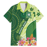 Fiji Ballantine Memorial High School Personalised Family Matching Mermaid Dress and Hawaiian Shirt Masi Tapa Mix Plumeria