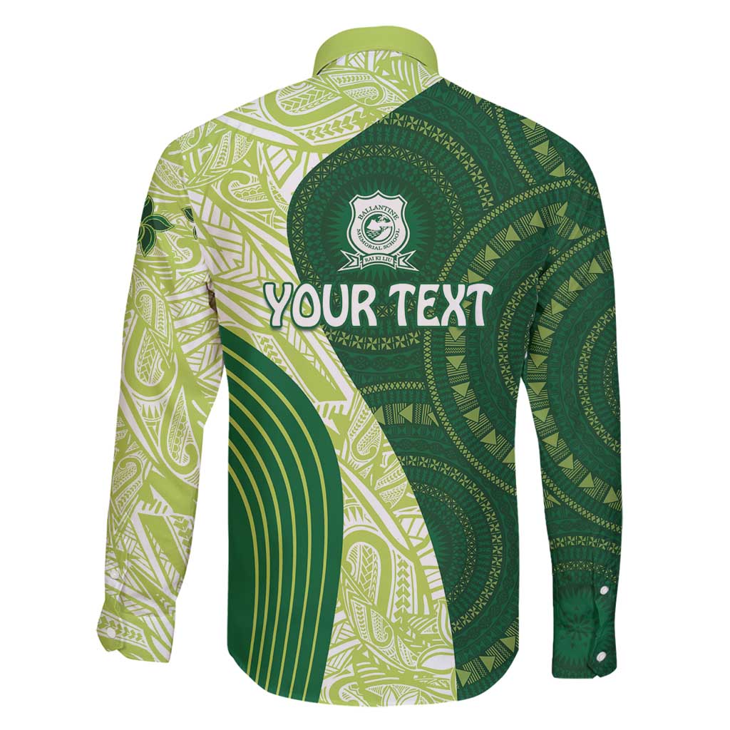 Fiji Ballantine Memorial High School Personalised Family Matching Mermaid Dress and Hawaiian Shirt Masi Tapa Mix Plumeria