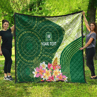 Fiji Ballantine Memorial High School Personalised Quilt Masi Tapa Mix Plumeria