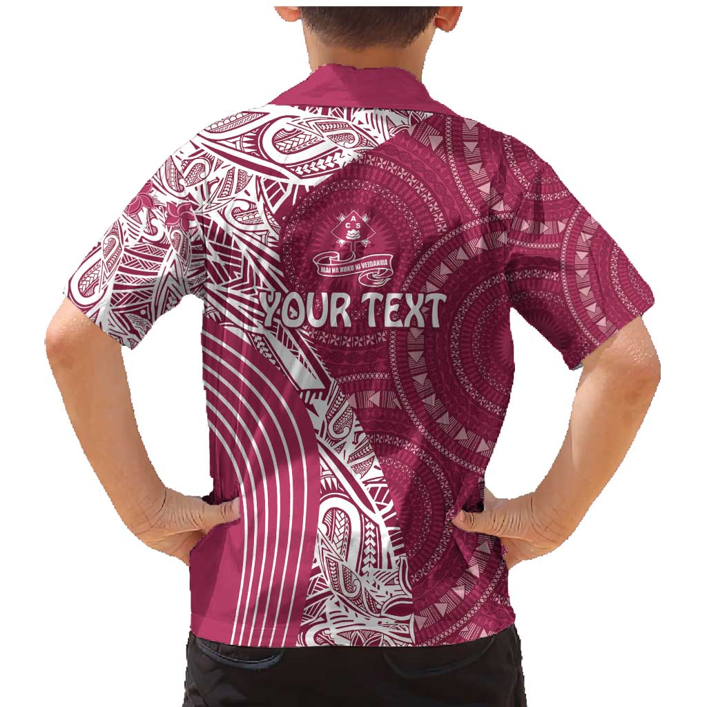 Fiji Adi Cakobau School Personalised Family Matching Mermaid Dress and Hawaiian Shirt Masi Tapa Mix Plumeria