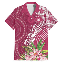 Fiji Adi Cakobau School Personalised Family Matching Mermaid Dress and Hawaiian Shirt Masi Tapa Mix Plumeria