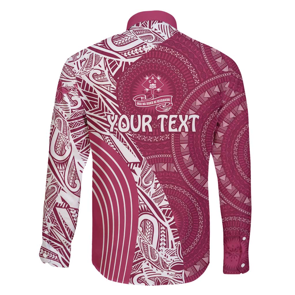 Fiji Adi Cakobau School Personalised Family Matching Mermaid Dress and Hawaiian Shirt Masi Tapa Mix Plumeria