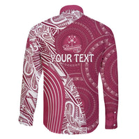 Fiji Adi Cakobau School Personalised Family Matching Short Sleeve Bodycon Dress and Hawaiian Shirt Masi Tapa Mix Plumeria