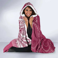 Fiji Adi Cakobau School Personalised Hooded Blanket Masi Tapa Mix Plumeria