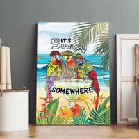 It's 5 o'clock Somewhere Canvas Wall Art Beach Party - Polynesian Pride