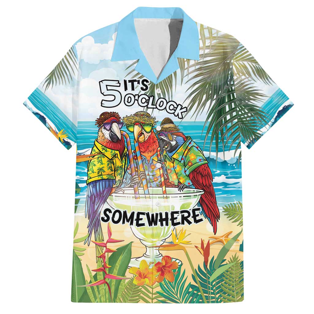 It's 5 o'clock Somewhere Family Matching Summer Maxi Dress and Hawaiian Shirt Beach Party - Polynesian Pride