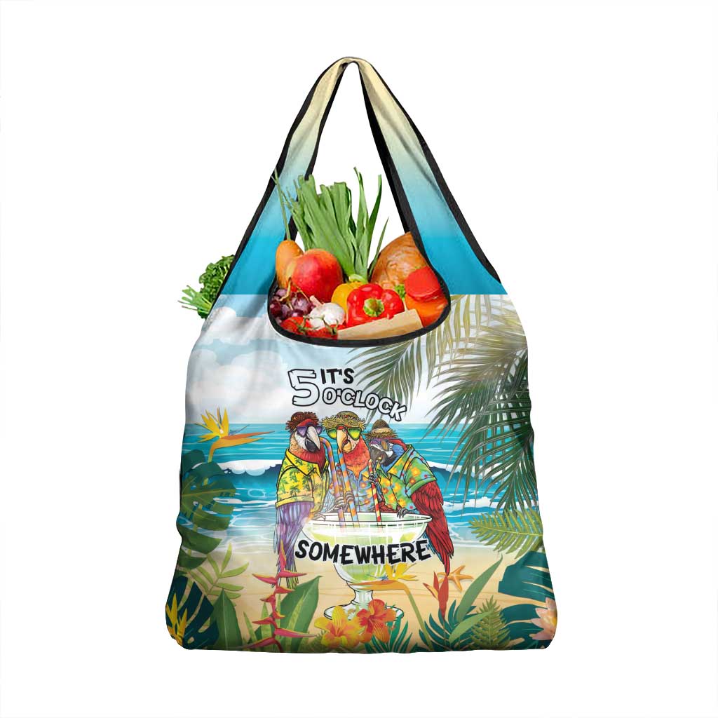 It's 5 o'clock Somewhere Grocery Bag Beach Party - Polynesian Pride