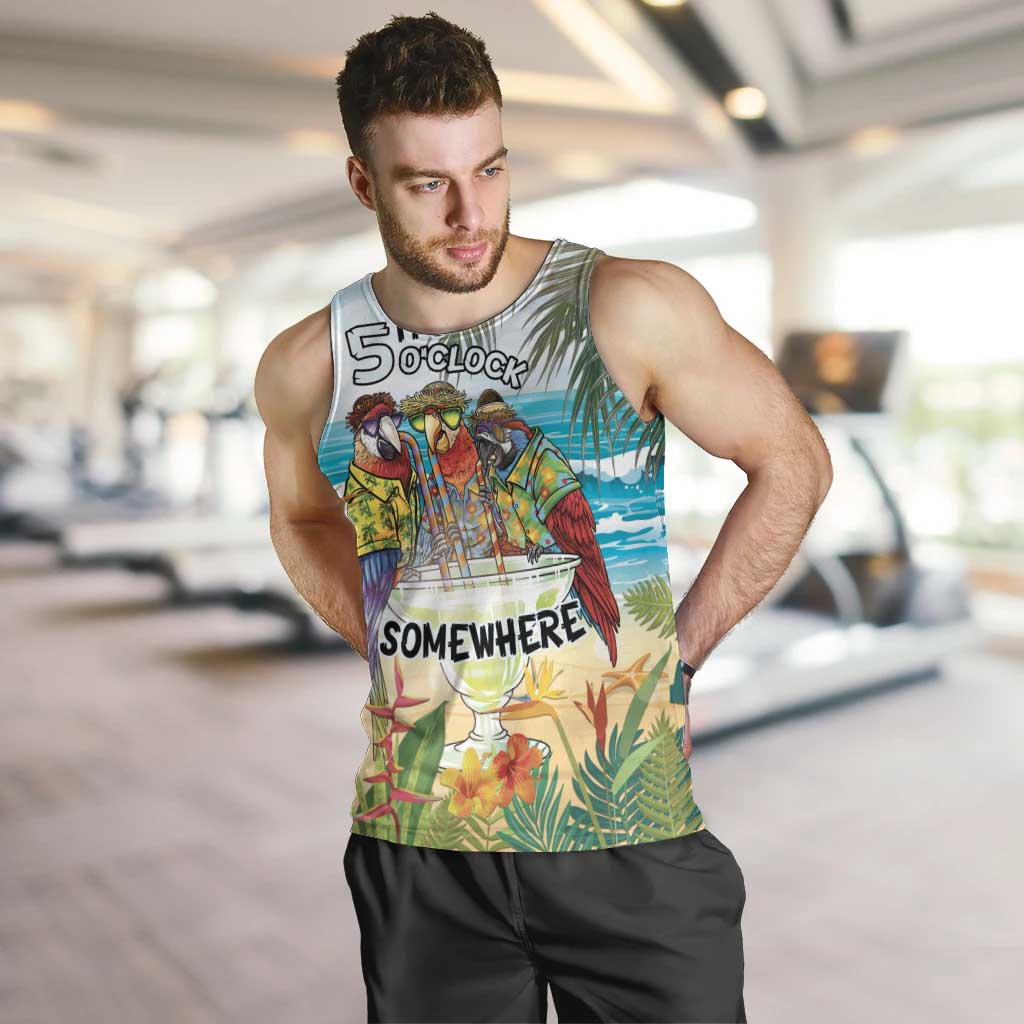 It's 5 o'clock Somewhere Men Tank Top Beach Party - Polynesian Pride