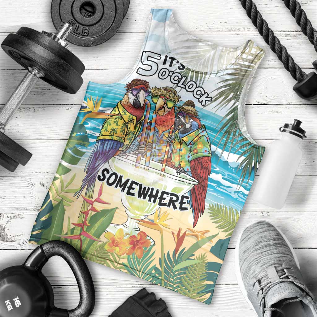 It's 5 o'clock Somewhere Men Tank Top Beach Party - Polynesian Pride