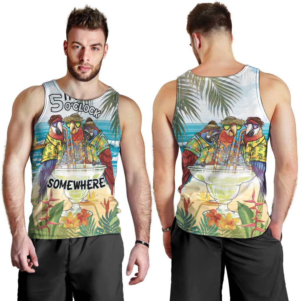 It's 5 o'clock Somewhere Men Tank Top Beach Party - Polynesian Pride