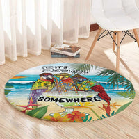 It's 5 o'clock Somewhere Round Carpet Beach Party - Polynesian Pride