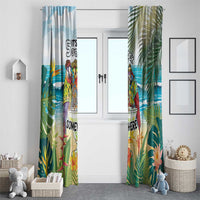 It's 5 o'clock Somewhere Window Curtain Beach Party - Polynesian Pride