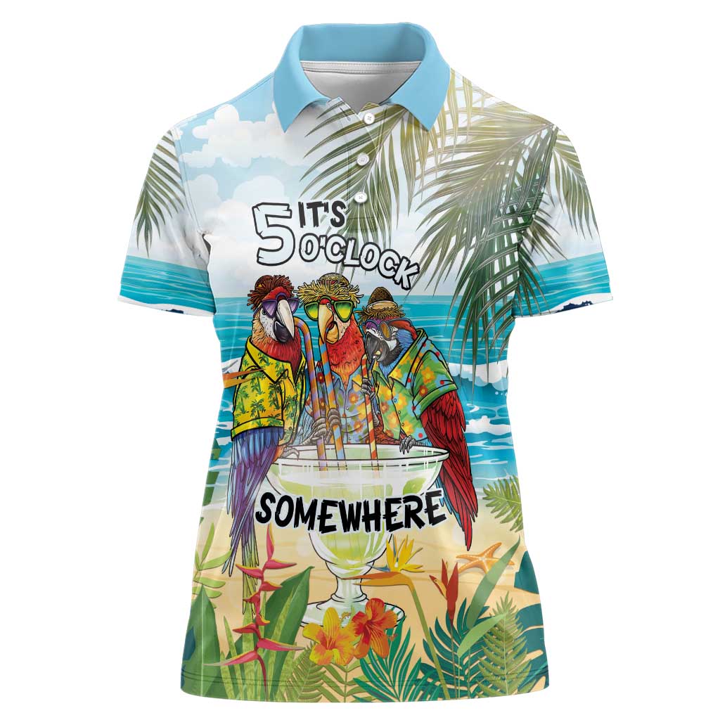 It's 5 o'clock Somewhere Women Polo Shirt Beach Party - Polynesian Pride