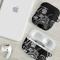 Aloha Hawaii Turtles Floral AirPods Case Obsidian Glaze LT7 - Polynesian Pride