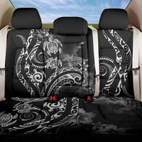Aloha Hawaii Turtles Floral Back Car Seat Cover Obsidian Glaze LT7 One Size Black - Polynesian Pride