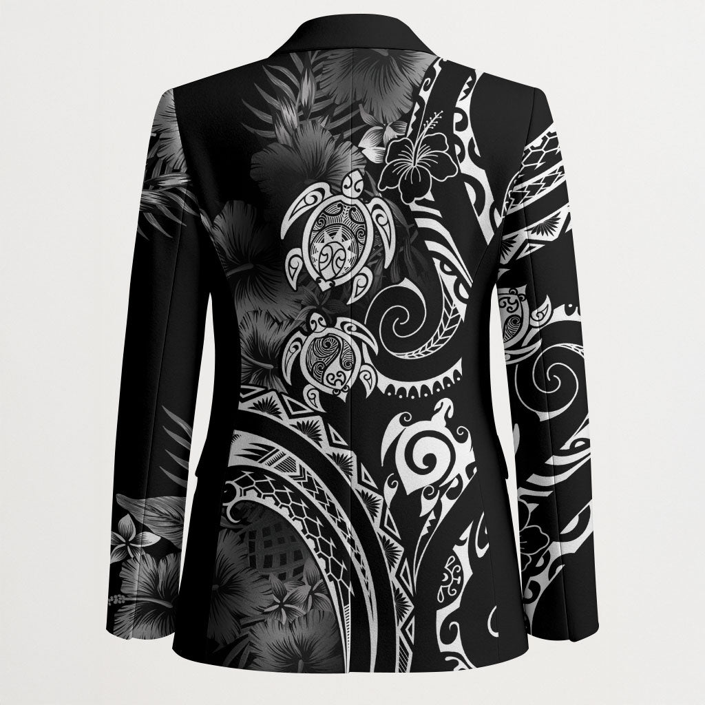 Aloha Hawaii Turtles Floral Blazer Obsidian Glaze LT7 - Polynesian Pride