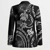 Aloha Hawaii Turtles Floral Blazer Obsidian Glaze LT7 - Polynesian Pride