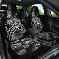 Aloha Hawaii Turtles Floral Car Seat Cover Obsidian Glaze LT7 One Size Black - Polynesian Pride