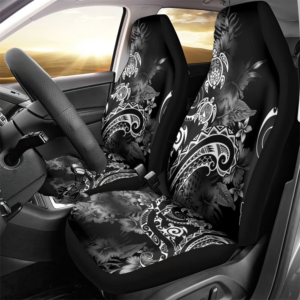 Aloha Hawaii Turtles Floral Car Seat Cover Obsidian Glaze LT7 - Polynesian Pride
