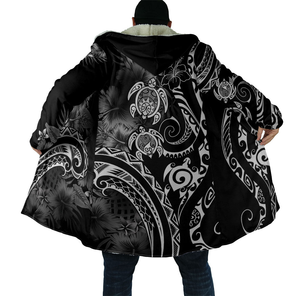 Aloha Hawaii Turtles Floral Cloak Obsidian Glaze LT7 - Polynesian Pride