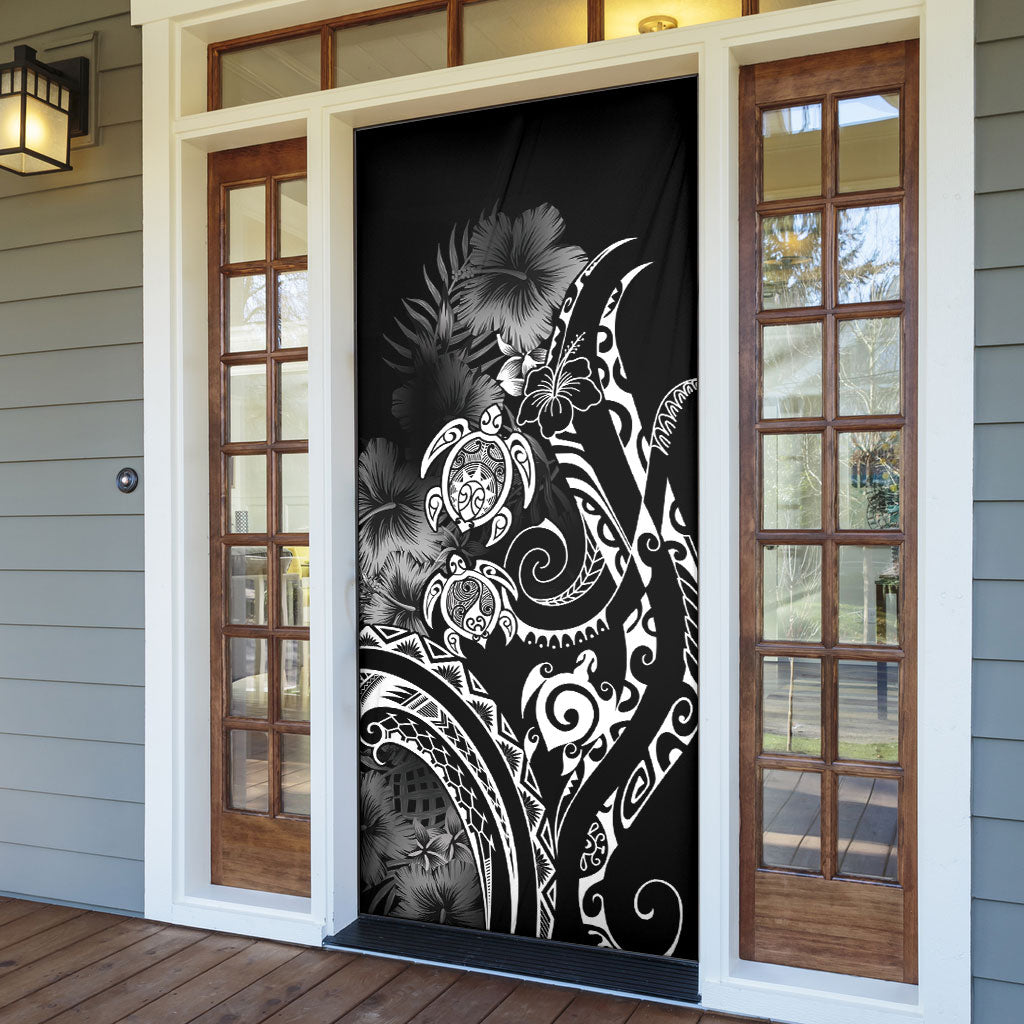 Aloha Hawaii Turtles Floral Door Cover Obsidian Glaze LT7 - Polynesian Pride