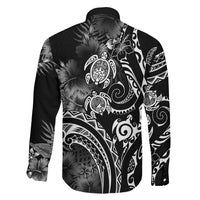 Aloha Hawaii Turtles Floral Family Matching Tank Maxi Dress and Hawaiian Shirt Obsidian Glaze LT7 - Polynesian Pride