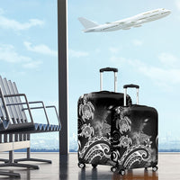 Aloha Hawaii Turtles Floral Luggage Cover Obsidian Glaze LT7 - Polynesian Pride