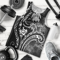 Aloha Hawaii Turtles Floral Men Tank Top Obsidian Glaze LT7 - Polynesian Pride