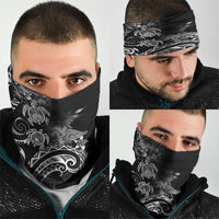 Aloha Hawaii Turtles Floral Neck Gaiter Obsidian Glaze LT7 - Polynesian Pride