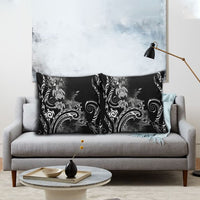 Aloha Hawaii Turtles Floral Pillow Cover Obsidian Glaze LT7 - Polynesian Pride