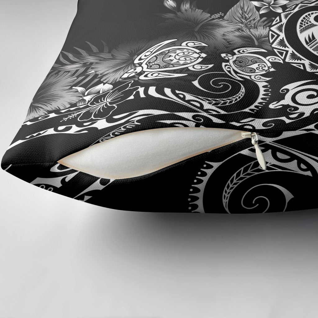 Aloha Hawaii Turtles Floral Pillow Cover Obsidian Glaze LT7 - Polynesian Pride