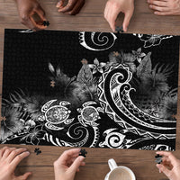 Aloha Hawaii Turtles Floral Puzzle Obsidian Glaze LT7 - Polynesian Pride