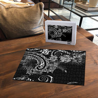 Aloha Hawaii Turtles Floral Puzzle Obsidian Glaze LT7 - Polynesian Pride