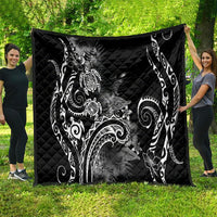 Aloha Hawaii Turtles Floral Quilt Obsidian Glaze LT7 - Polynesian Pride