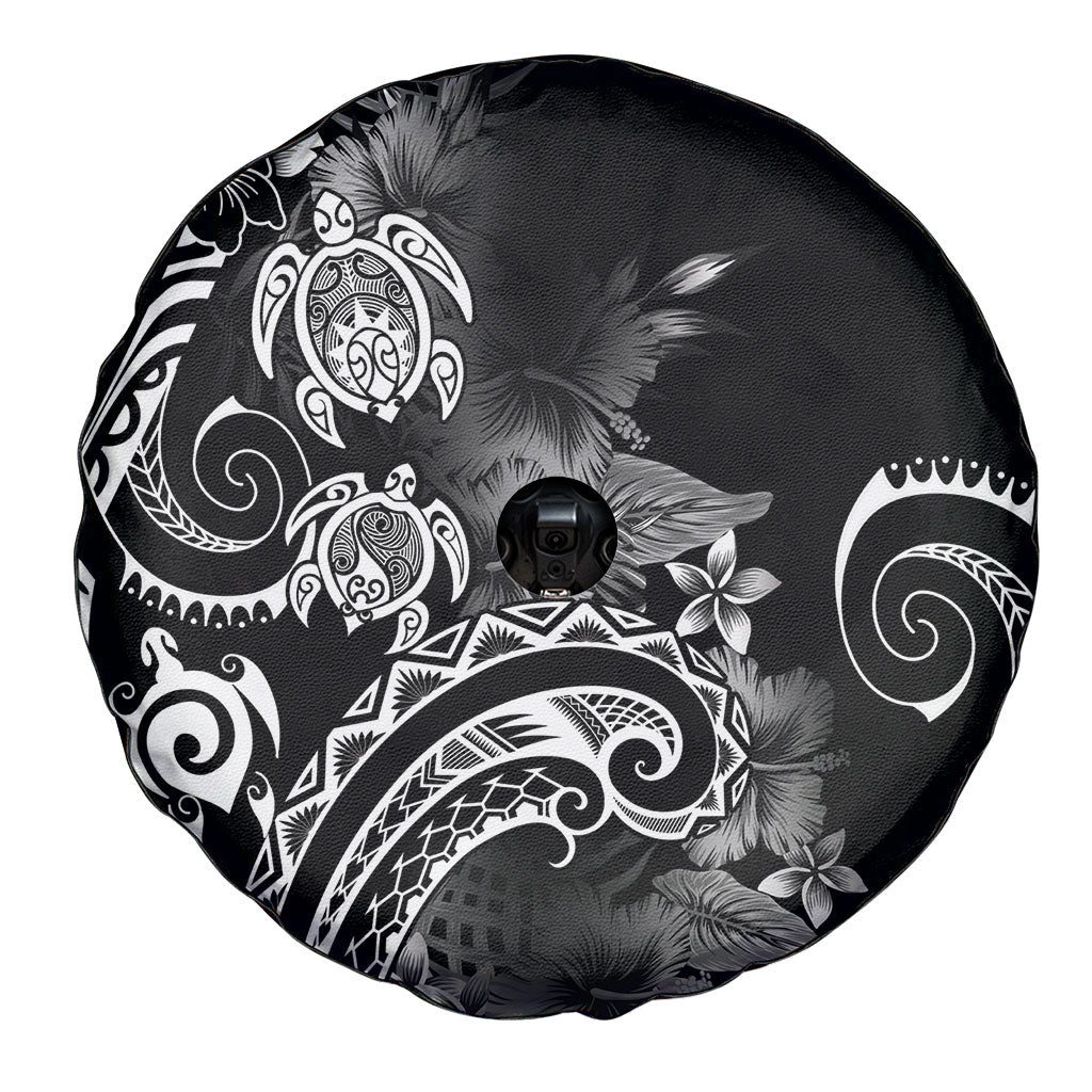 Aloha Hawaii Turtles Floral Spare Tire Cover Obsidian Glaze LT7 - Polynesian Pride